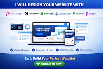 design processwire concrete siteleaf cloudcannon forestry stacker popsy website