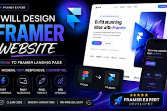 design framer website, figma to framer landing page, framer expert developer