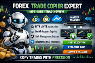 build forex trade copier, mt4 mt5 signal copier, trading bot and telegram copier