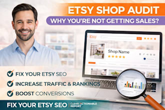 do complete etsy shop audit and fix SEO listing issues to boost rank and sales