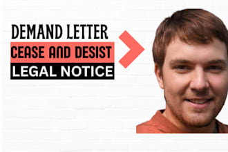contract breaches, cease and desist, dispute demand letter and legal eviction
