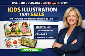 create children book illustrations kids storybook art cartoon characters