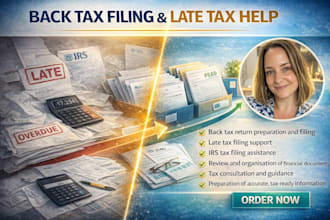 help with back tax filing, late tax filing, irs tax filing, tax consultation