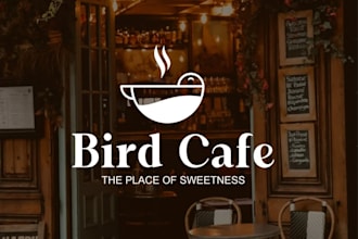 make starbuck , coffee shop, bar or restaurant logo branding