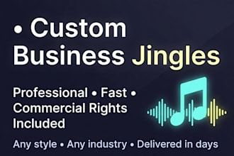 create a professional custom jingle or audio logo for your business