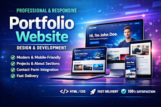 build a modern, responsive portfolio website for you