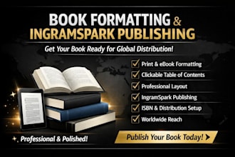 format your book and publish it on ingramspark for global distribution