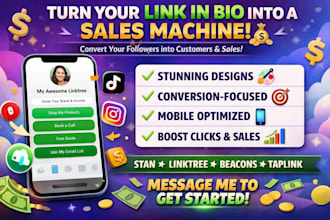 do link in bio funnel setup landing page beacon stan store linktree setup link