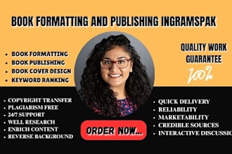do ingramspark book publishing, paperback and book formatting for kdp and lulu
