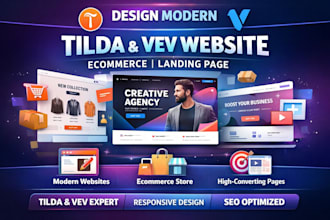 tilda vev website design development ecommerce store landing page
