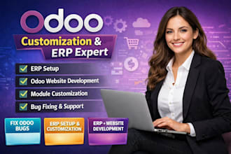 do odoo customization odoo erp setup odoo website development odoo bug fi