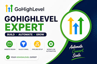gohighlevel website design sales funnel pipeline setup ghl workflow automation