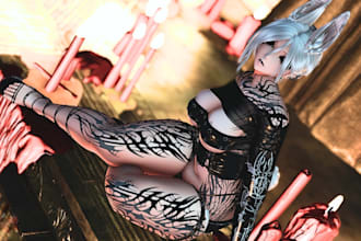 vrchat avatar, vrc avatar, VR character, 3d model, vtube, nsfw, furry avatar