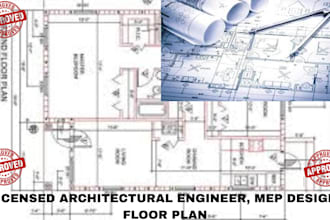 licensed engineer mep design hvac drawing and architectural drawing for UK