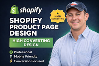 design high converting shopify product page or landing page to increase sales