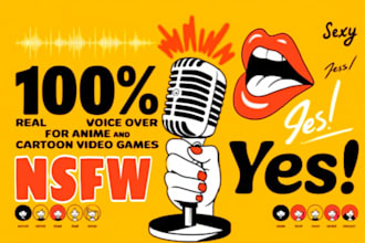 record sultry voice over nsfw or sfw as female, anime, game voice actor