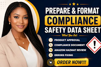prepare and format amazon hazmat compliance document safety data sheet