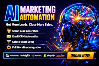 setup ai marketing automation for lead generation and email crm sales funnel