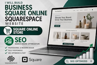 build business square online website squarespace website square online store SEO