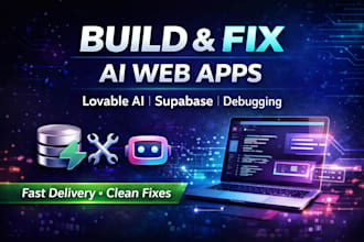 build lovable ai website, web app and fix lovable dev app supabase backend