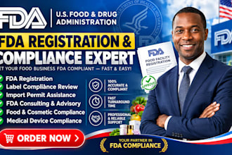 handle fda registration label compliance, consulting for food cosmetics and MD
