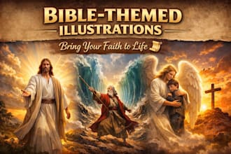 design christian and bible themed illustration