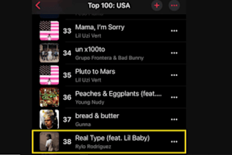 charts song on top 100 USA apple music charts