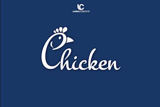 design a minimalist rooster logo for company, farm, or product