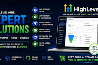 design gohighlevel funnels, websites and automations