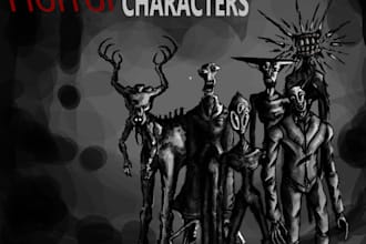 design original analog horror style characters