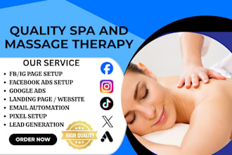 generate spa and massage therapy leads nail salon leads manicure booking website