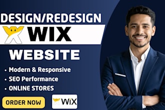 do modern wix website design, redesign wix website, wix online store