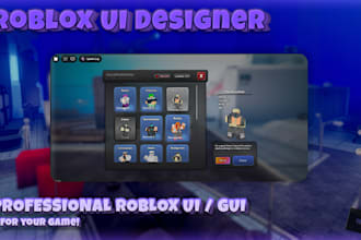 design a high quality roblox ui and gui in figma