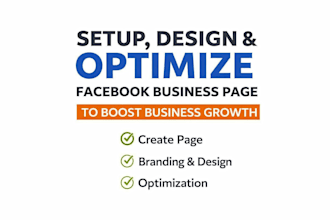 create setup design optimize facebook business page to boost business growth