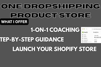 create a shopify one product store, dropshipping store