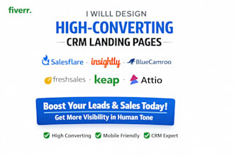 design salesflare insightly bluecamroo freshsales keap attio CRM landing page