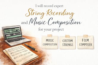 record expert string recording and music composition for your project