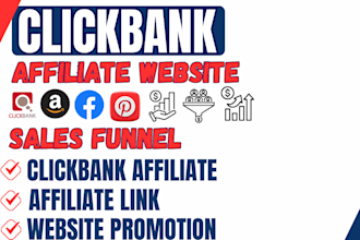 create a clickbank affiliate website with sales funnel setup