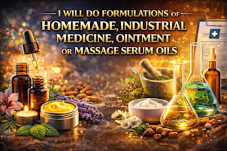 do formulations of homemade, industrial medicine, ointment or massage serum oils