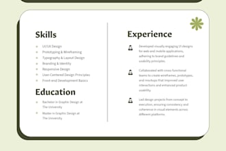 design a modern ats friendly resume