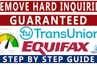 remove charge offs, inquiry removal, dispute letters, collection, late payment