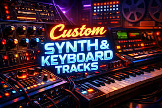 create vintage synth, electric synth track, and pop keyboard loops
