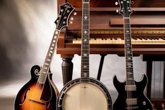 record professional mandolin, banjo, electrical guitar, piano for country song