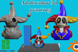 add connector color to 3d models, 2d to 3d stl to 3mf parts slice multicolor