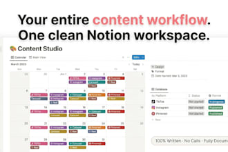 design a custom notion content system for creators, coaches and solopreneurs