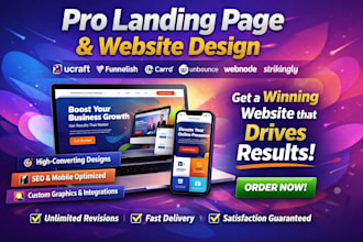 design ucraft funnelish carrd unbounce landing page webnode strikingly website