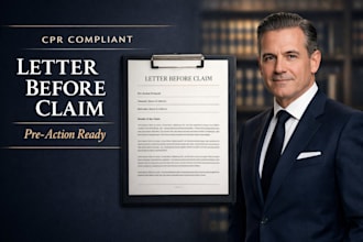 write a cpr compliant UK letter before claim for litigation