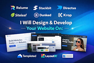 design relume stackbit directus siteleaf dunked krop templated layoutit website