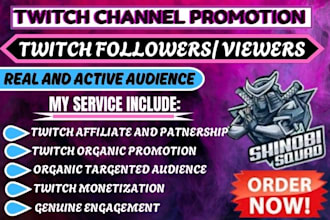 boost your twitch channel with real viewers growth and promotion