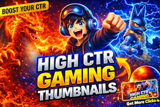 design high CTR gaming youtube thumbnails that get more clicks